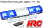 Preview: HRC8731B Lichtset - 1/10 TC/Drift - LED - JR Stecker - Polizei Dachleuchten V1 - 6 Blinkenmodus (Blau / Blau)