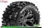 Preview: LR-T3202SBCM Louise RC - MT-PIONEER - 1-10 Monster Truck --Inhalt: 2 Reifen-- Fertig Verklebt - Sport - Felgen 2.8 Schwarz-Chrom - Hex 14mm - L-T3202SBCM