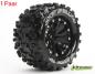 Preview: LOUT3204SBH Louise Reifen MT-UPHILL 1/10 Monster Truck  Soft Black 2.8 Zoll Felgen