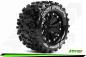 Preview: LR-T3204SBM Louise RC - MT-UPHILL - 1-10 Monster Truck --Inhalt: 2 Reifen-- Fertig Verklebt - Sport - Felgen 2.8 Schwarz - Hex 14mm - L-T3204SBM