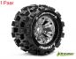 Preview: LR-T3276C Louise RC - MT-MCROSS - 1-8 Monster Truck --Inhalt: 2 Reifen-- Fertig Verklebt - Sport - Felgen 3.8 Chrom - 0-Offset - Hex 17mm - L-T3276C