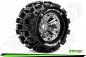 Preview: LR-T3276C Louise RC - MT-MCROSS - 1-8 Monster Truck --Inhalt: 2 Reifen-- Fertig Verklebt - Sport - Felgen 3.8 Chrom - 0-Offset - Hex 17mm - L-T3276C