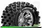 Preview: LR-T3277C Louise RC - MT-ROCK - 1-8 Monster Truck --Inhalt: 2 Reifen-- Fertig Verklebt - Sport - Felgen 3.8 Chrom - 0-Offset - Hex 17mm - L-T3277C