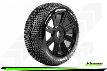 LR-T3104SB Louise RC - B-TURBO - 1-8 Buggy --Inhalt: 2 Reifen-- Fertig Verklebt - Soft - Speichenfelgen Schwarz - Hex 17mm - L-T3104SB