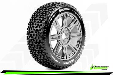 LR-T3126VBC Louise RC - B-PIRATE - 1-8 Buggy --Inhalt: 2 Reifen-- Fertig Verklebt - Super Soft - Speichenfelgen Schwarz-Chrom - Hex 17mm - L-T3126VBC