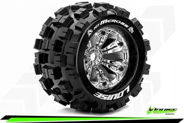 LOUT3276CH Louise Reifen MT-MCROSS 1/8 Monster Truck  Medium Chrom 3,8 Zoll Felgen