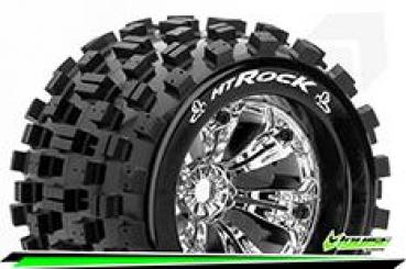 LR-T3277C Louise RC - MT-ROCK - 1-8 Monster Truck --Inhalt: 2 Reifen-- Fertig Verklebt - Sport - Felgen 3.8 Chrom - 0-Offset - Hex 17mm - L-T3277C