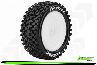 LR-T3279SWKR Louise RC - E-UPHILL - 1-10 Buggy --Inhalt: 2 Reifen-- Fertig Verklebt - Soft - Dish Felgen Weiss - Hex 12mm - Hinten - L-T3279SWKR