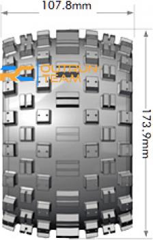 LR-T3277C Louise RC - MT-ROCK - 1-8 Monster Truck --Inhalt: 2 Reifen-- Fertig Verklebt - Sport - Felgen 3.8 Chrom - 0-Offset - Hex 17mm - L-T3277C