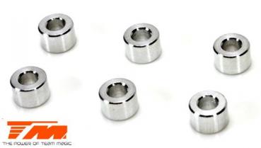 Scheiben - 3 x 6 x 4mm Aluminium (6 Stk.)