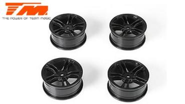 Felgen - 1/10 Drift - 5 Speichen - 12mm Hex - Schwarz (4 Stk.)