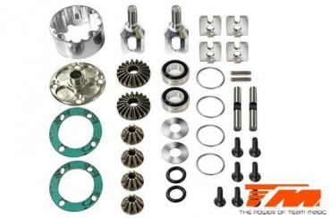 TM505501 Ersatzteil - Team Magic E6 V-GEN - F/R Differential Set With Alum. Case