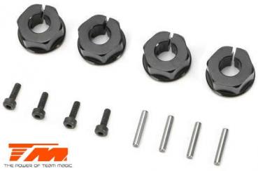 Tuningteil - Team Magic E5 - Radmitnehmer klemmend 12mm - schwarz (4pcs)