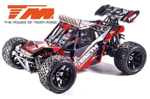 TM560017R Auto - 1/8 Elektrisch - 4WD Desert Truck - RTR - 6S - Wasserdicht - Team Magic 6SETH Rot