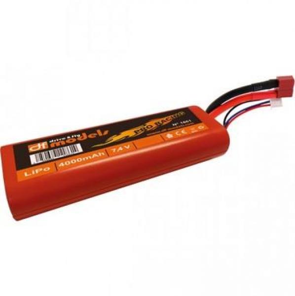 DF1861 Lipo 7,4 Volt - 2S 7,4 Volt - 4000mAh - 45C - rund