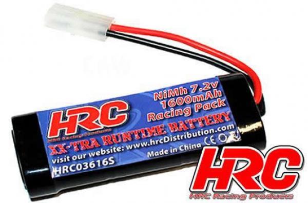 HRC03616S Akku - 6 Zellen - HRC 1600 - RC Car Micro - NiMH - 7.2V 1600mAh stick - Tamiya Stecker