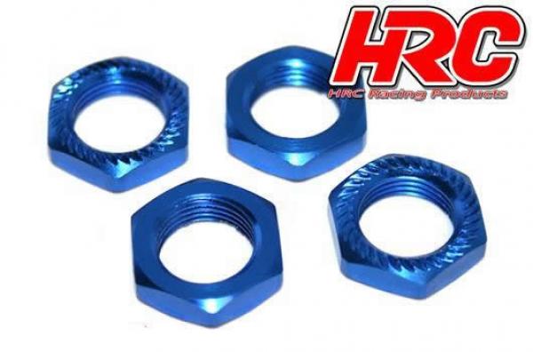 HRC1056BL Radmutter 1/8 - TSW Pro Racing - 17mm x 1.0 - serrated geflanscht - Blau (4 Stk.)