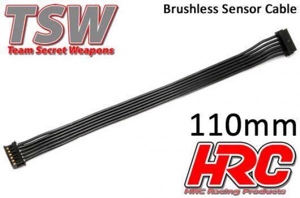 HRC5701C Brushless Flach Sensorkabel - TSW Pro Racing - 110mm