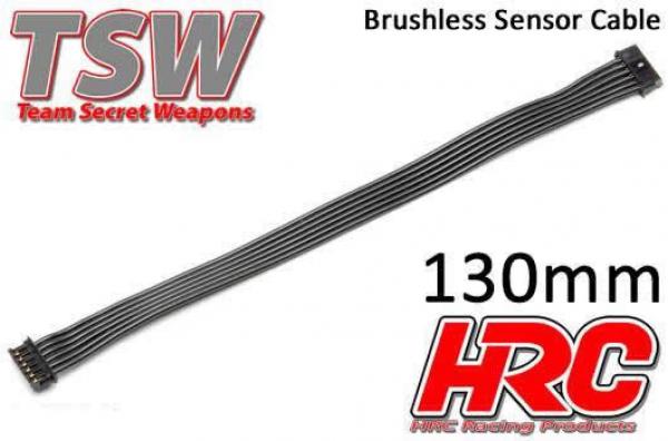 HRC5701E Brushless Flach Sensorkabel - TSW Pro Racing - 130mm