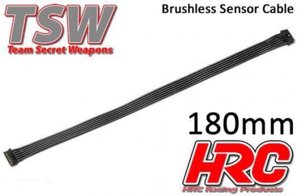 HRC5701H Brushless Flach Sensorkabel - TSW Pro Racing - 180mm