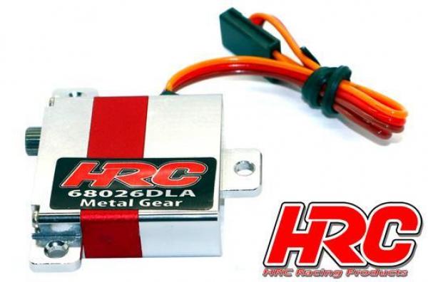 HRC68026DLA Servo - Digital - 30x10x30mm / 24g - 6.9kg/cm  - Metallzahnräder - Laydown Aluminium Case - Doppelt Kugelgelagert