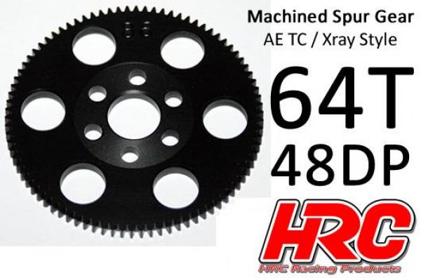 HRC74864X Hauptzahnrad - 48DP - Low Friction Gefräst Delrin - Xray/AE/TM Style -  64Z