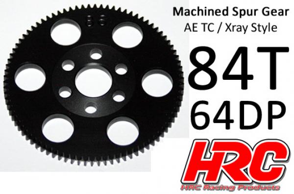 HRC76484X Hauptzahnrad - 64DP - Low Friction Gefräst Delrin - Xray/AE/TM Style -  84Z