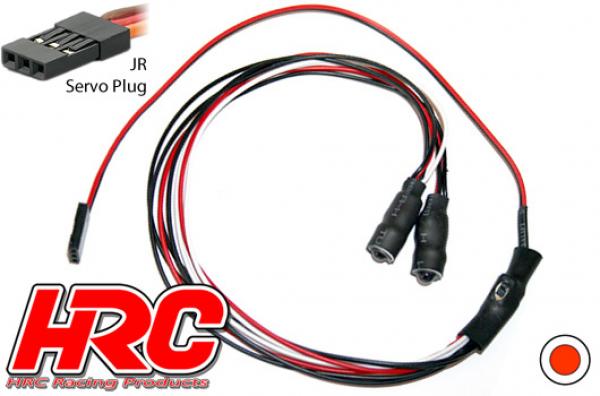 HRC8712 Lichtset - 1/10 TC/Drift - LED - JR Stecker - ''Angel Eyes'' LEDs (draußen weiß, innen rot)