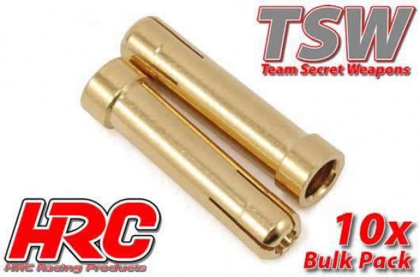 HRC9016B Stecker - Gold - TSW Pro Racing - Adapter Rohr - 5.0mm zu 4.0mm (10 Stk.)