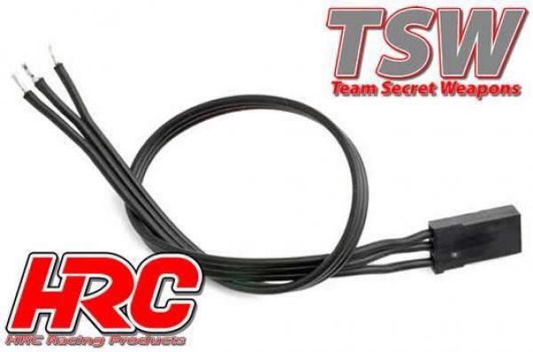 HRC9216 Servo Kabel TSW Pro Racing JR typ 30cm Länge AllBlack