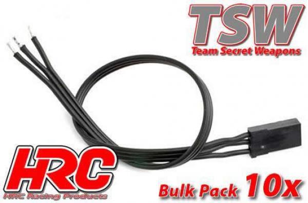 HRC9216B Servo Kabel TSW Pro Racing JR typ 30cm Länge AllBlack