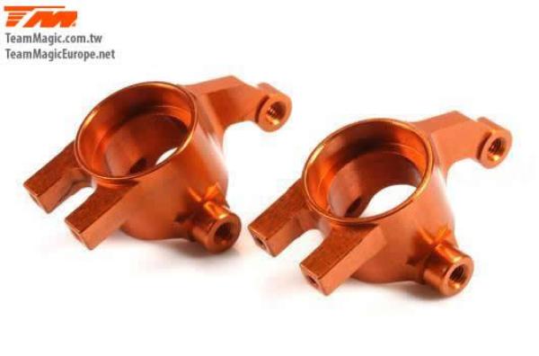 KF2156O Ersatzteil - Team Magic E4D-MF - Aluminum 7075 - Steering Block - Orange (2 pcs)