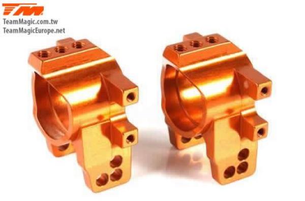 KF2157O Ersatzteil - Team Magic E4D-MF - Aluminum 7075 - Rear Hub Carrier - Orange (2 pcs)