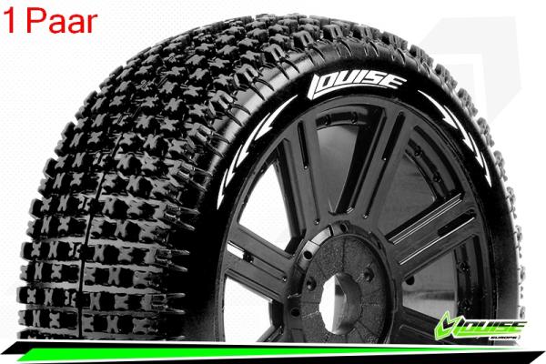 LR-T3126SB Louise RC - B-PIRATE - 1-8 Buggy --Inhalt: 2 Reifen-- Fertig Verklebt - Soft - Speichenfelgen Schwarz - Hex 17mm - L-T3126SB