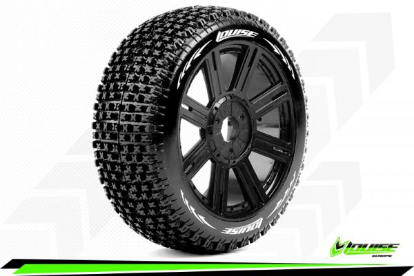 LR-T3126SB Louise RC - B-PIRATE - 1-8 Buggy --Inhalt: 2 Reifen-- Fertig Verklebt - Soft - Speichenfelgen Schwarz - Hex 17mm - L-T3126SB