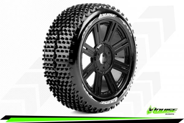 LR-T3150SB Louise RC - B-HORNET - 1-8 Buggy --Inhalt: 2 Reifen-- Fertig Verklebt - Soft - Speichenfelgen Schwarz - Hex 17mm - L-T3150SB