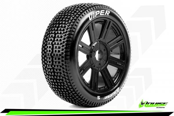 LR-T3194VB Louise RC - B-VIPER-JA - 1-8 Buggy --Inhalt: 2 Reifen-- Fertig Verklebt - Super Soft - Speichenfelgen Schwarz - Hex 17mm - L-T3194VB