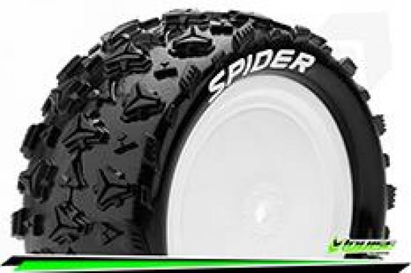 LR-T3198SWKF Louise RC - E-SPIDER - 1-10 Buggy --Inhalt: 2 Reifen-- Fertig Verklebt - Soft - Dish Felgen Weiss - Hex 12mm - 4WD - Vorne - L-T3198SWKF