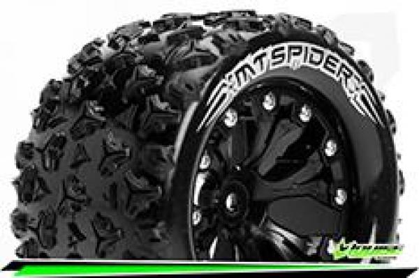 LR-T3203SBM Louise RC - MT-SPIDER - 1-10 Monster Truck --Inhalt: 2 Reifen-- Fertig Verklebt - Sport - Felgen 2.8 Schwarz - Hex 14mm - L-T3203SBM