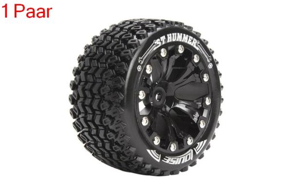 LR-T3209SBM Louise RC - ST-HUMMER - 1-10 Stadium Truck --Inhalt: 2 Reifen-- Fertig Verklebt - Sport - Felgen 2.8 Schwarz - Hex 14mm - L-T3209SBM