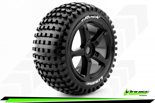 LR-T3251SB Louise RC - T-ROCK - 1-8 Truggy --Inhalt: 2 Reifen-- Fertig Verklebt - Soft - Speichenfelgen Schwarz - 0-Offset - Hex 17mm - L-T3251SB