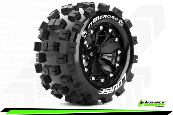 LOUT3274SBH Louise Reifen MT-MCROSS 1/10 Monster Truck  Soft Black 2,8 Zoll Felgen