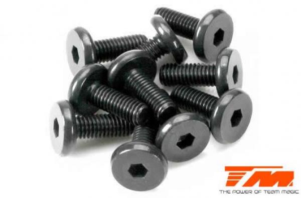 TM126308SBU Screws - Button Head - Hex (Allen) - M3 x  8mm Half Thread (10 pcs)