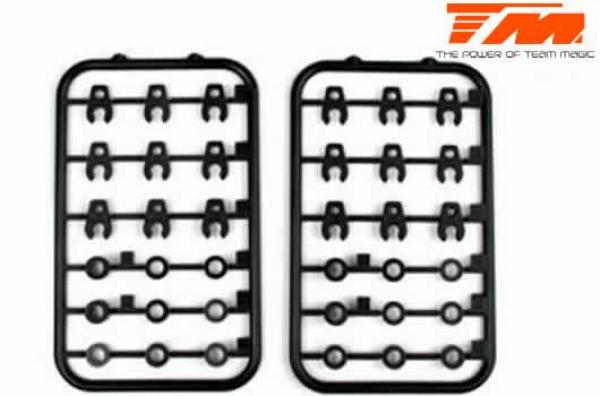TM502287 Ersatzteil - Team Magic G4JS/JR/D - Einstellclipse und Scheiben für Nachlauf Satz