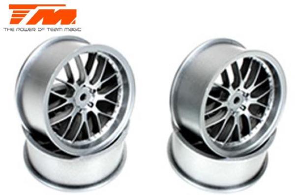 TM503331FS Felgen - 1/10 Drift - 2.2'' - 8 Speichen - 12mm Hex - Fog Silber (4 Stk.)