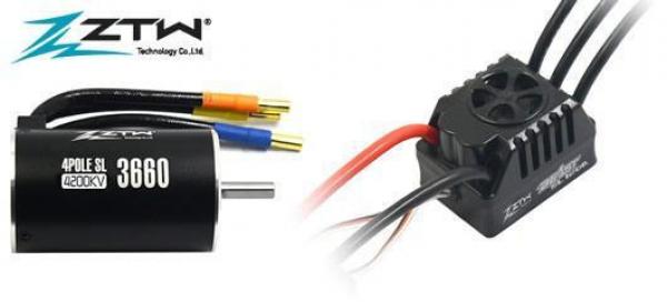 ZTW411202125 Elektronisch Fahrtregler COMBO - Brushless - 1/10 - 2~4S - Beast SL SCT - 120A / 760A - 4200KV 5mm Motor - XT90