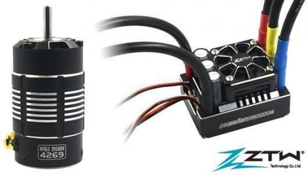 ZTW8222032002 Elektronisch Fahrtregler COMBO - Brushless - 1/8 - 2~6S - Beast PRO - 220A / 1320A - mit 2150KV Motor XT90