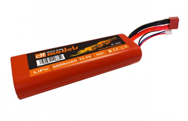 DF1865 Lipo 3S 11,1 Volt - 3000mAh - 45C - rund im 2S-Gehäuse