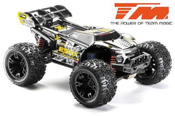 TM510006Y Auto - 1/10 Racing Monster Elektrisch - 4WD - RTR - Brushless 4S - Wasserdicht - Team Magic E5 HX 4S - Schwarz/Gelb